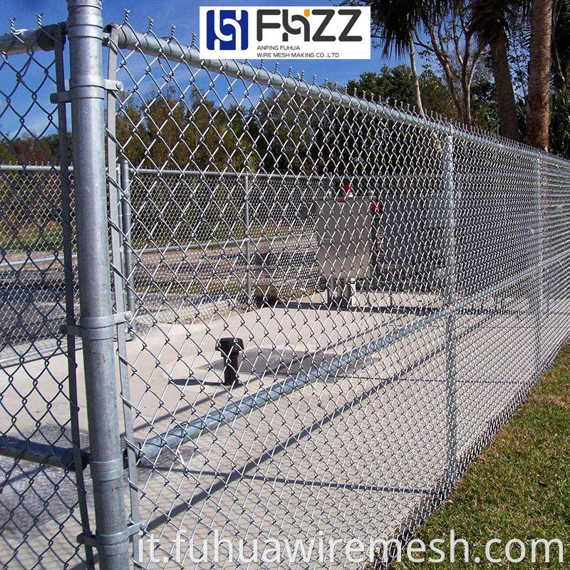 Fencing del collegamento a catena in acciaio zincato rivestito in PVC